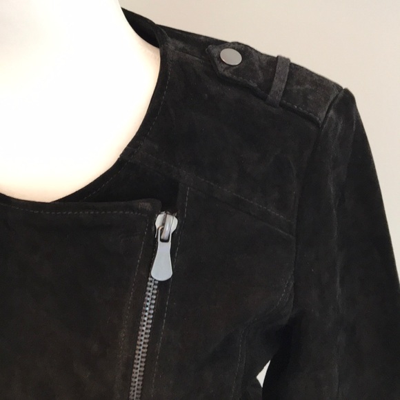Forever 21 black suede moto jacket - Picture 2 of 6